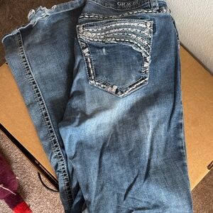 Grace Women's Boot Cut Jeans in Blue